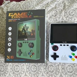 X6 Handheld Game Console by (Unbranded) — White with Multicolor Buttons